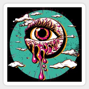 All Cried Out Psychedelic Art Sticker